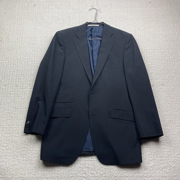 Baumler Blazer Jacket Sports Coat Mens Sz 48 Black / Dark Blue Formal Read - Picture 1 of 16
